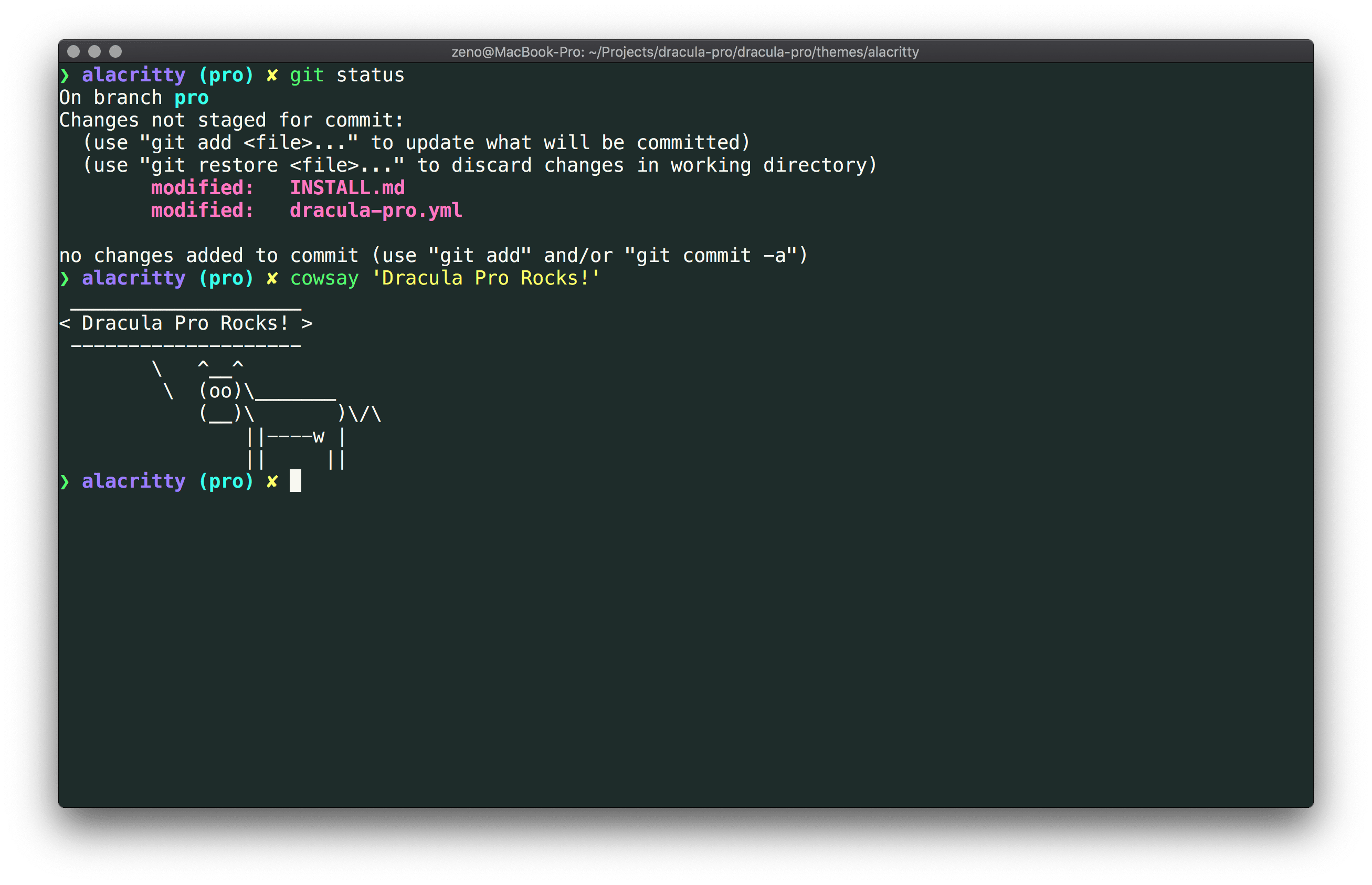 Dracula Pro for Alacritty