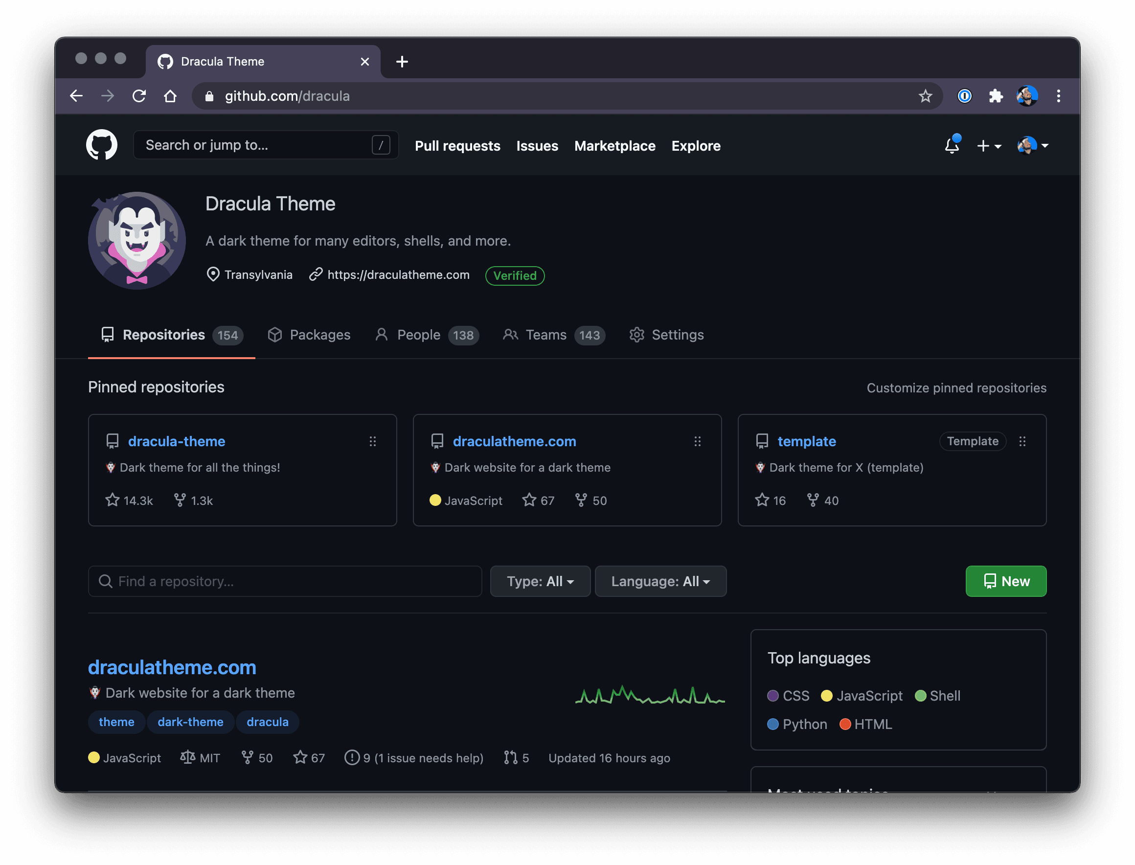 GitHub Dark Mode