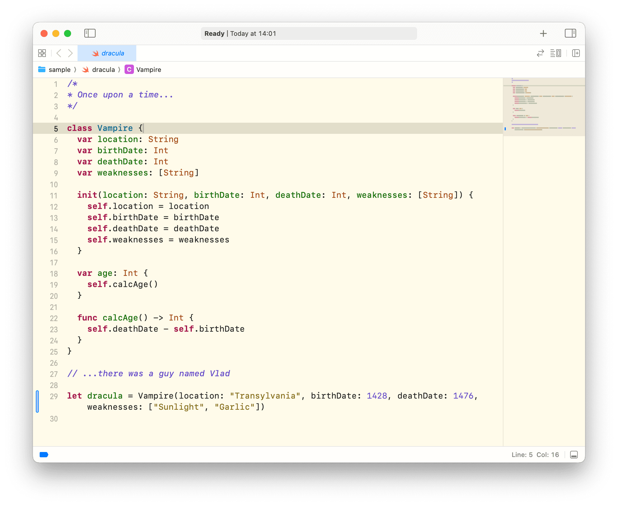 Alucard Classic Preview - XCode
