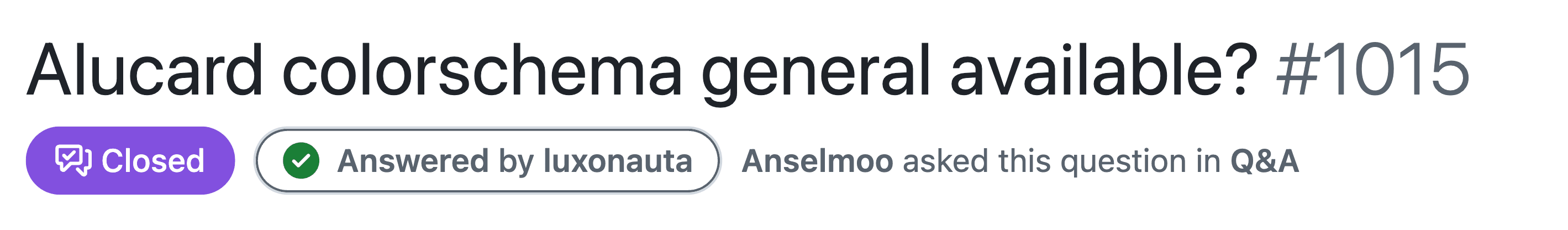 Alucard colorschema general available? #1015 - question in Q&A