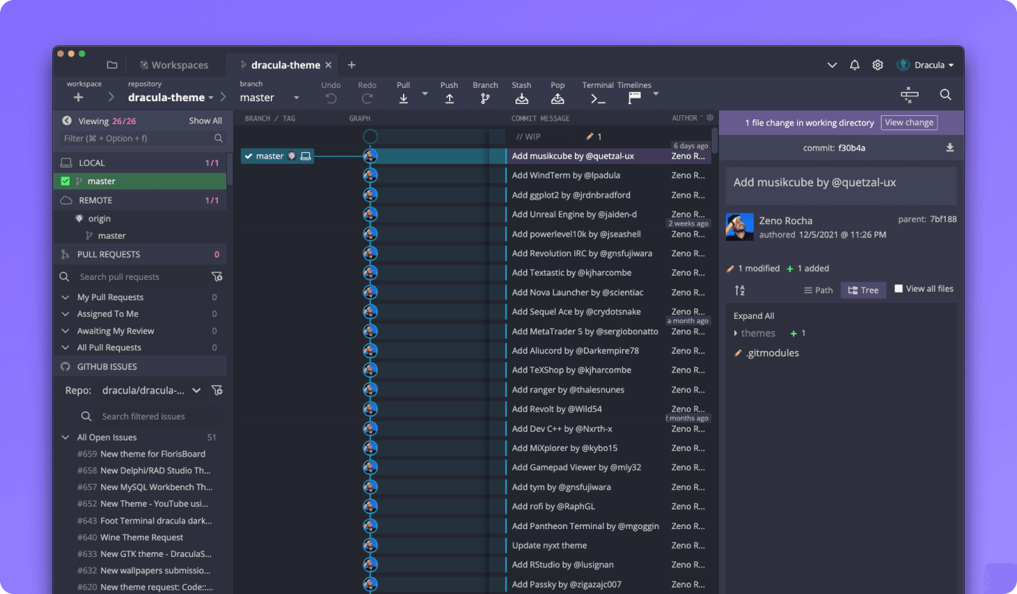 GitKraken Theme Preview