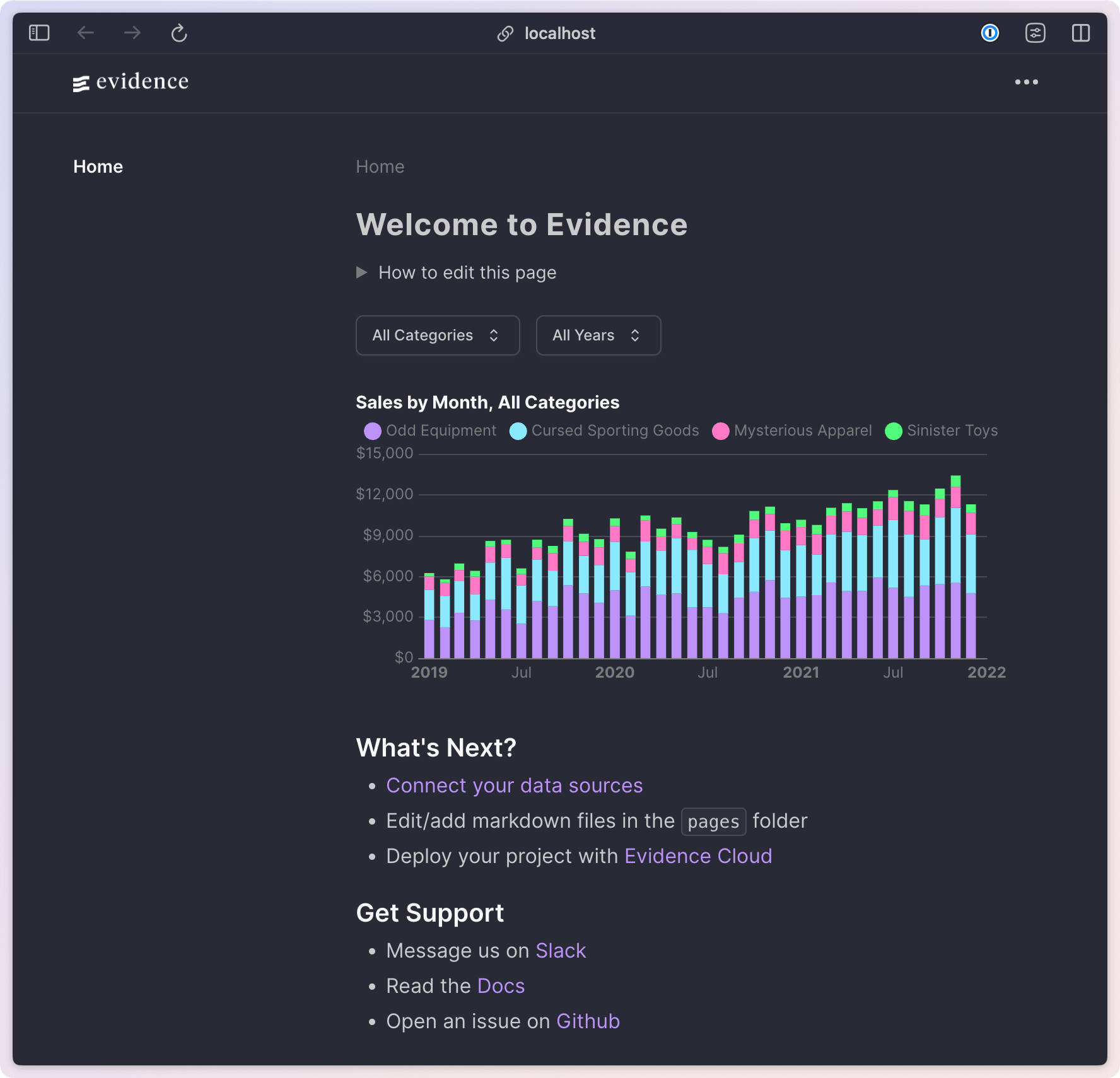 evidence - Theme Preview