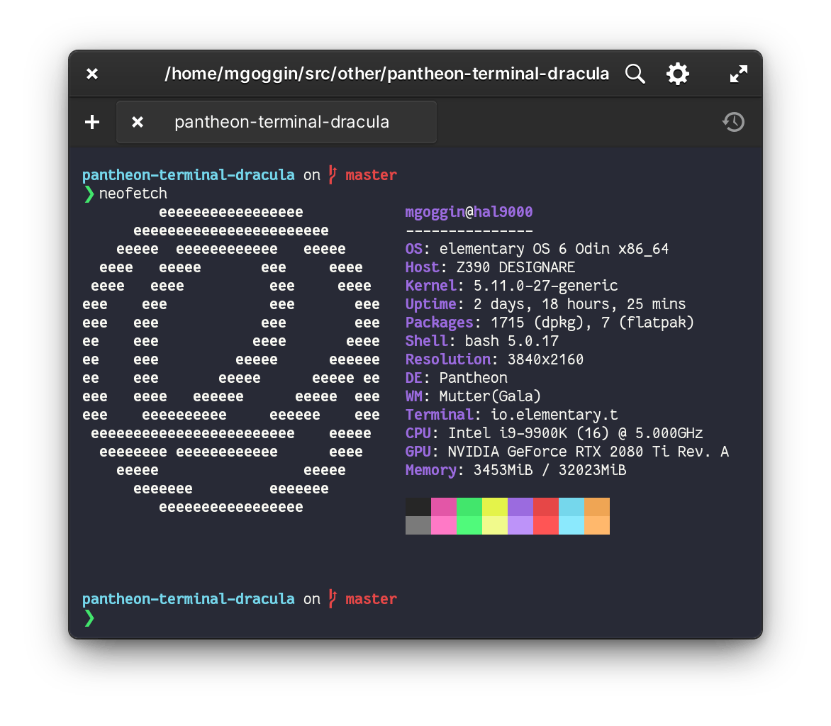 pantheon-terminal - Theme Preview